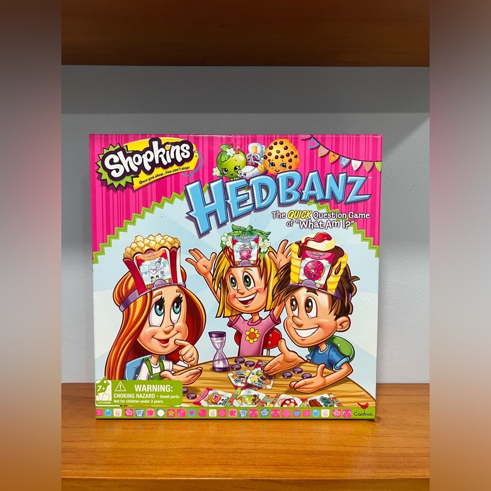 HEDBANZ SHOPKINS The Quick Question Game Of "What Am I" PreLoved With All Pieces